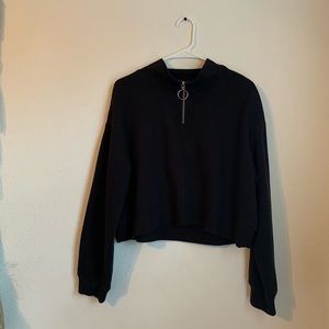 Black Cropped Sweater